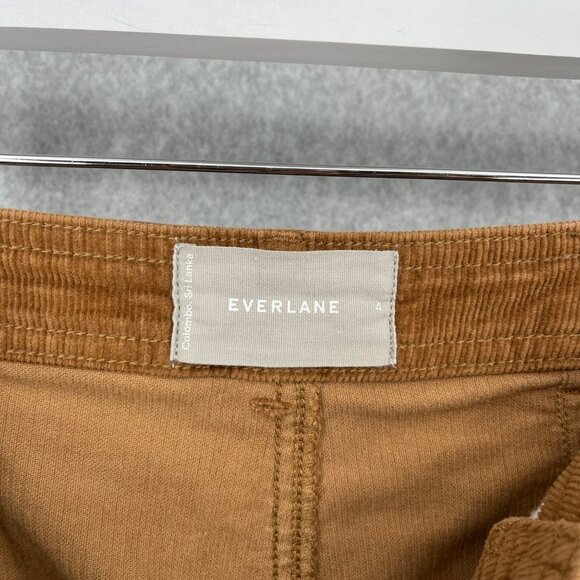 Everlane Corduroy Wide Leg Pant Size 4 Camel Brown Tan Cropped High Rise Casual - Picture 7 of 14